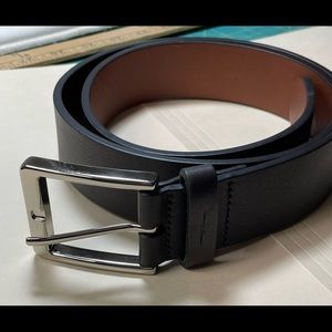 Shinola Lightening Bolt Keeper Belt 36 Dark Brown